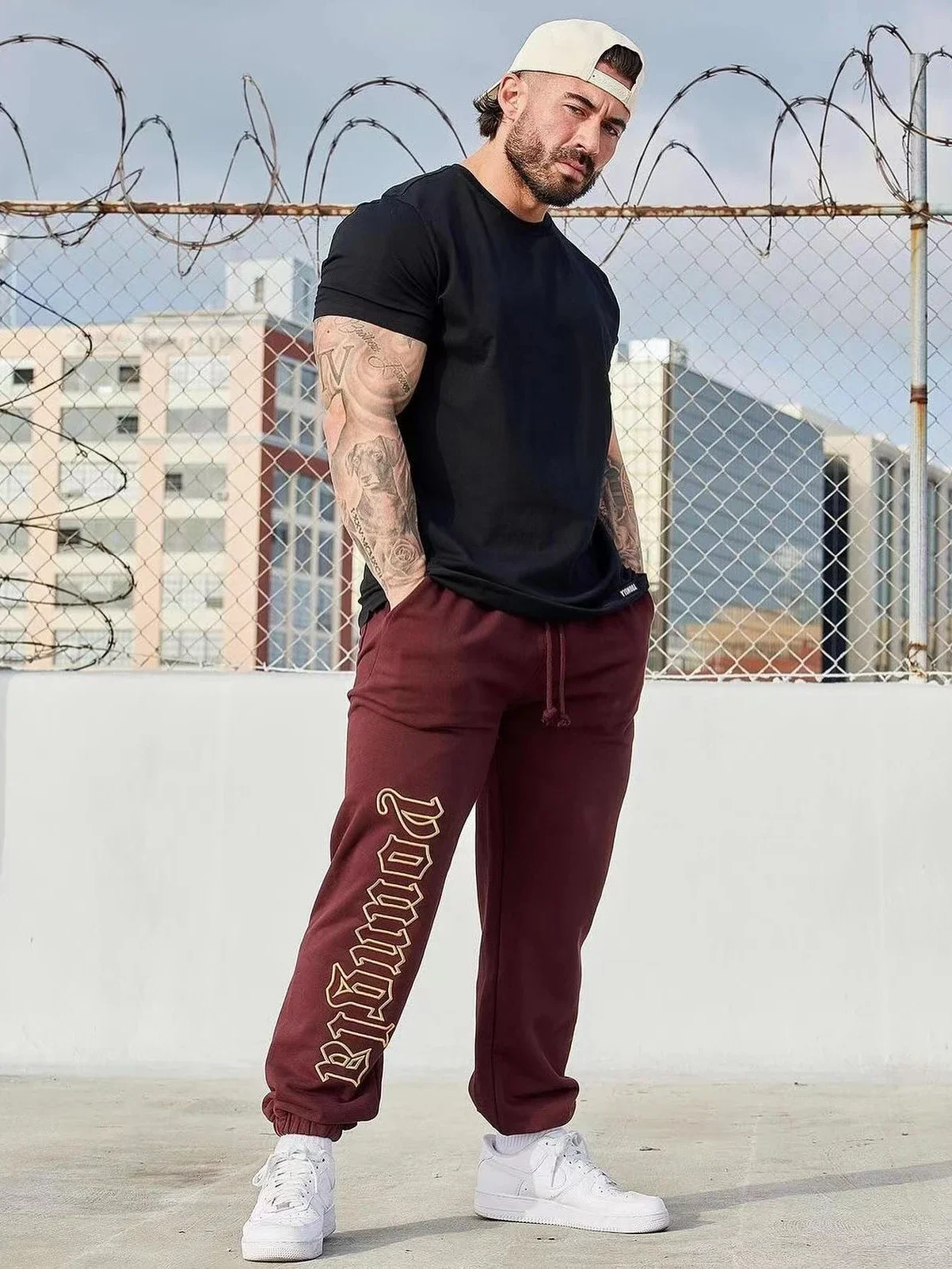 2024 Latest Sweatpants Men's and Women's Same Pure Cotton Printed Sweatpants Loose and Comfortable Street Hip-hop Sports Style