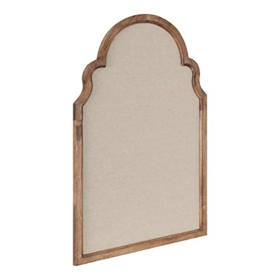 

Декоративная настенная доска для заметок Hogan Farmhouse Framed Arch Fabric Pinboard 24 x 36, натуральный деревенский стиль