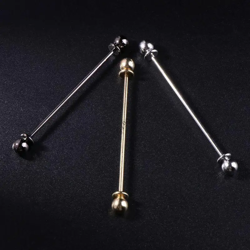 Q6RB Fashionable Shirt Pin Jewelry for Men Husband Father Portable Tie Clip Collar Clasp Business Wedding Brooch Bar Ornament