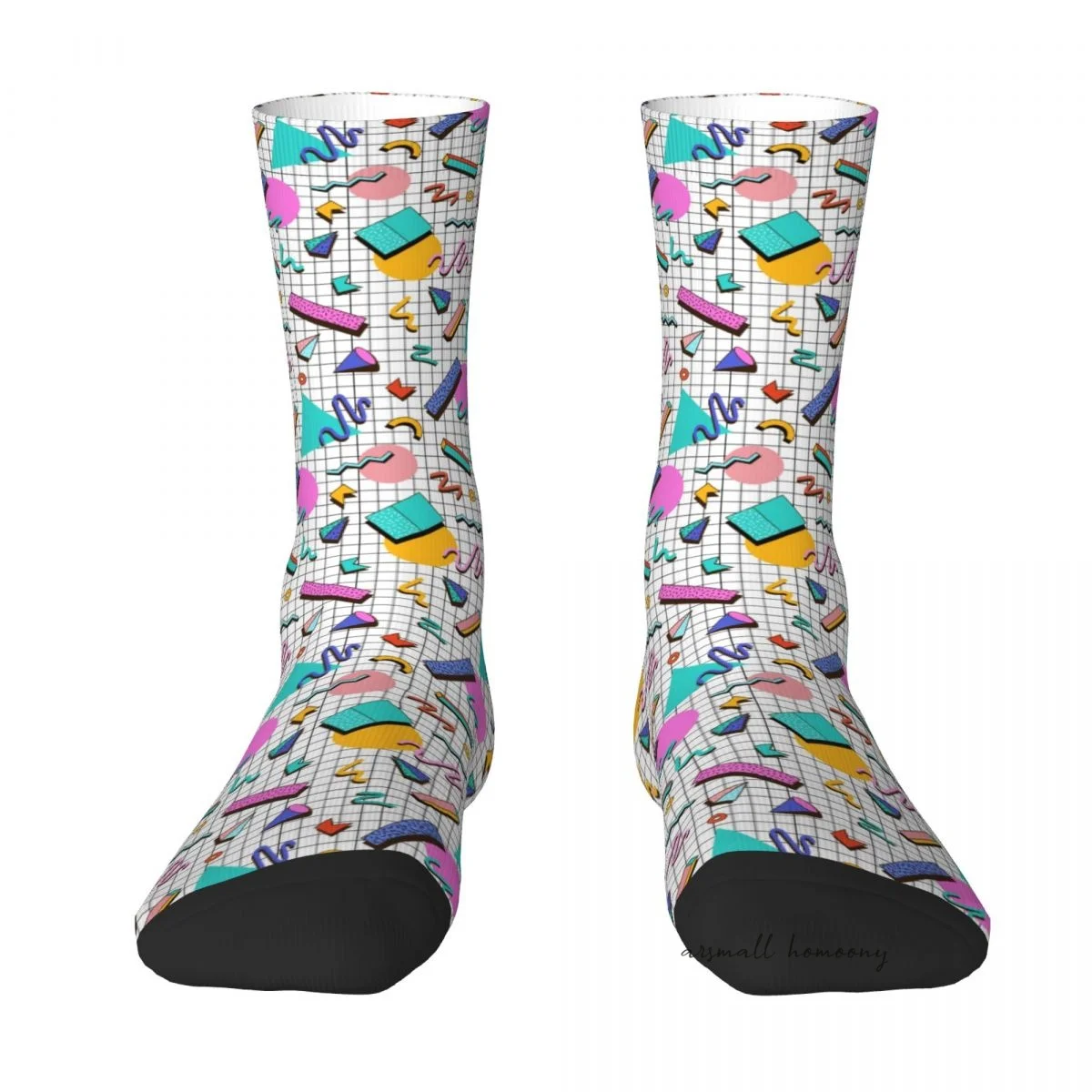 

Retro 80s 90s Fanny Comfortable Adult Socks with Eye-catching 3D Printed Patterns Ideal for Everyday Wear