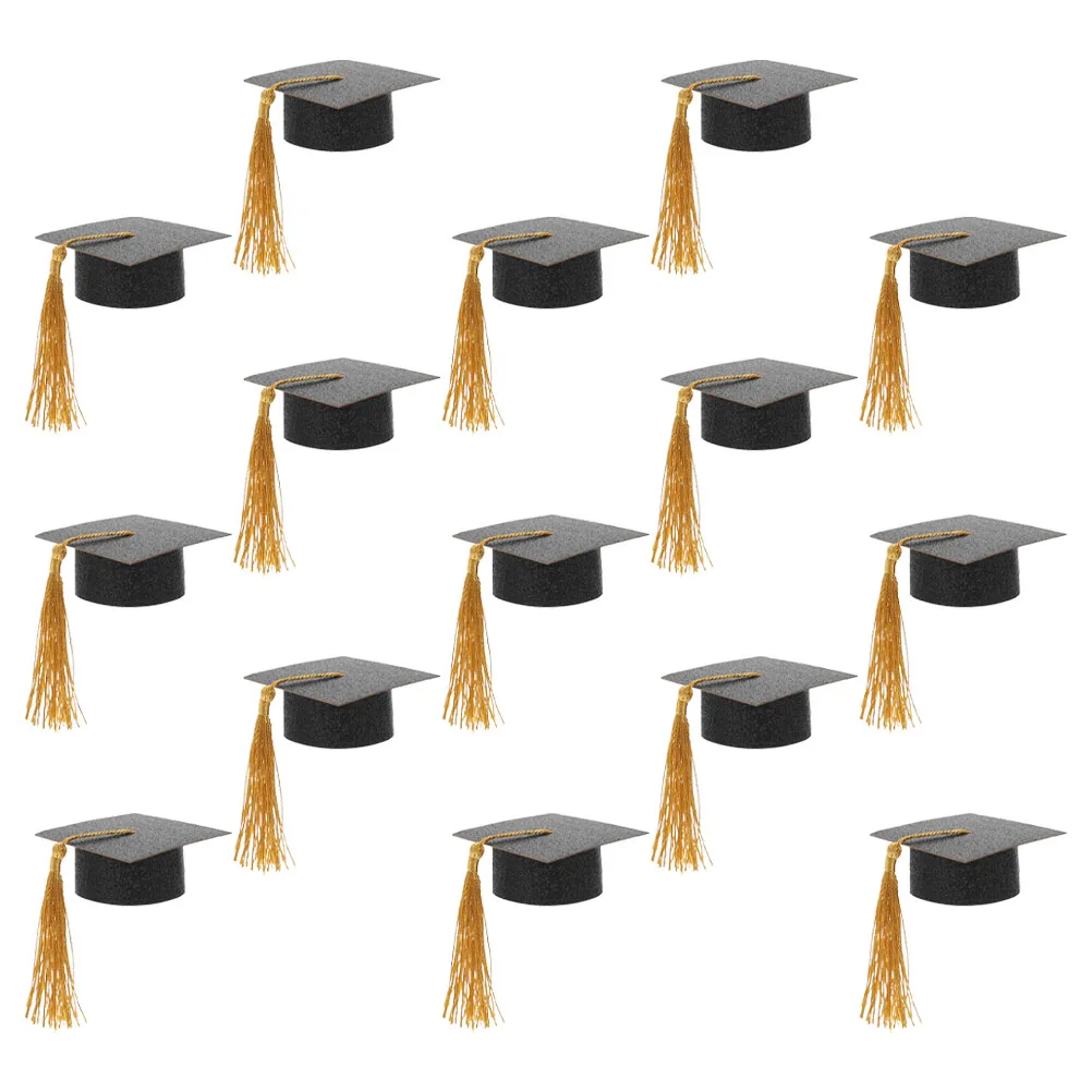 

15 Pcs Bottle Cap Graduation Party Decorations Caps Hat Cup Topper