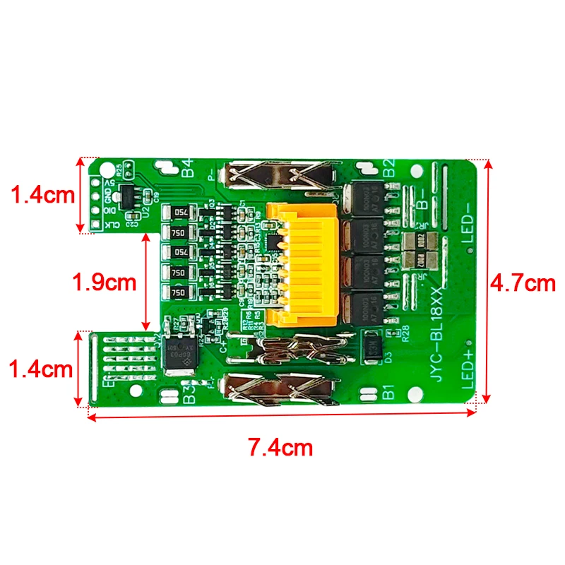 BL1830 Obudowa akumulatora litowo-jonowego PCB Płytka zabezpieczająca przed ładowaniem Obudowy BL1860 do akumulatorów litowo-jonowych Makita 18V 6.0Ah — zdjęcie 6