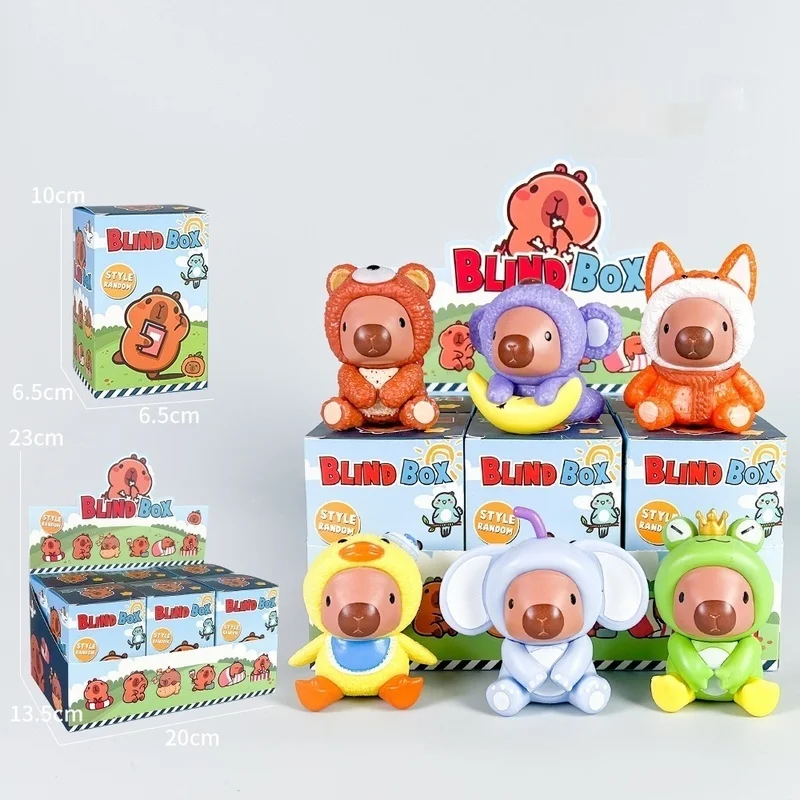 

Capibala Surprise Blind Box Handmade Little Bean Cute Dolphin Blind Box Anime Doll Trendy Play Model Wholesale Ornament Gift