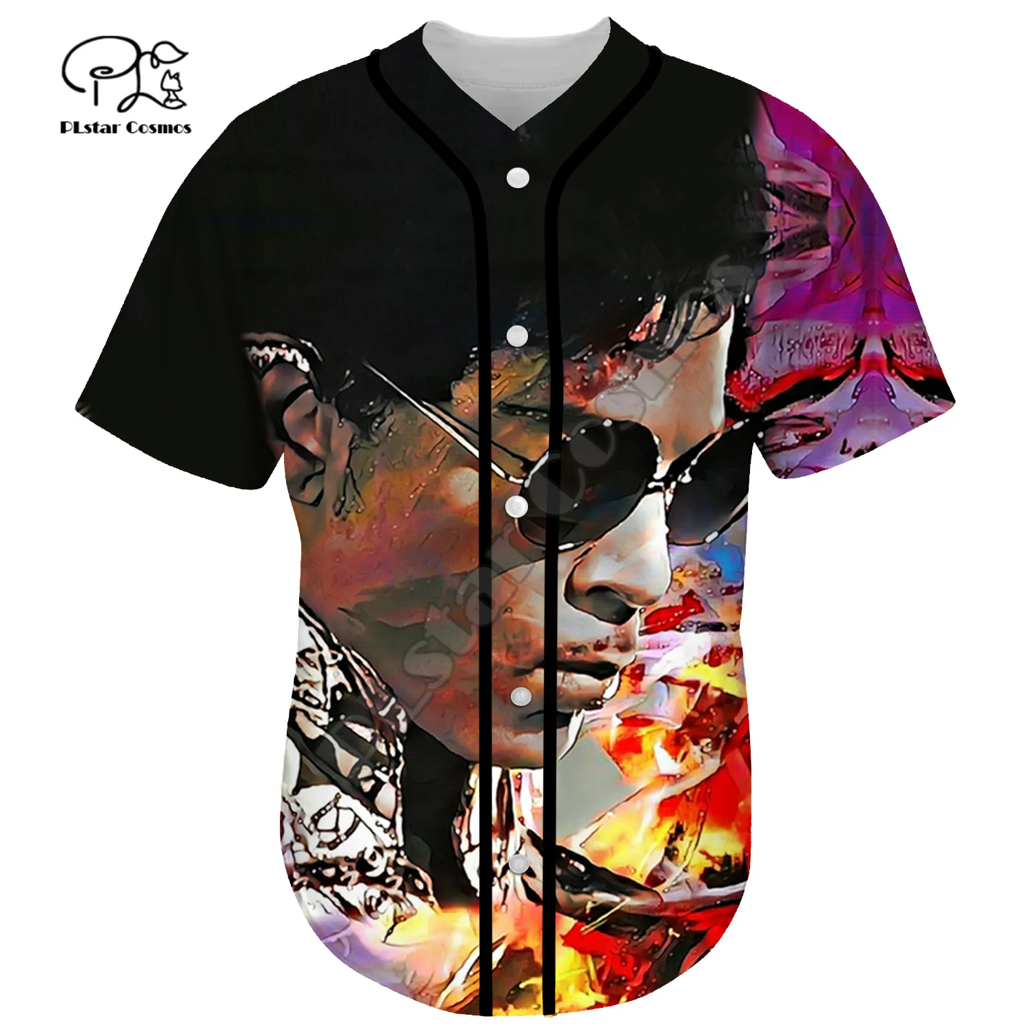 Camiseta con estampado de béisbol 3D para hombre y mujer, camisa de manga corta con estampado Popular del príncipe Rogers, Nelson, púrpura,