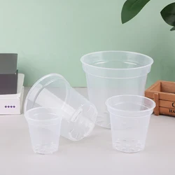 6/7.6/10/12.7/15cm Round Planter Pots Orchid Nursery Container Planter Container Transparent Orchid Container Round Starting Pot