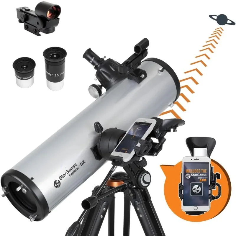 

StarSense Explorer DX 130AZ Smartphone App-Enabled Telescope– 130mm Newtonian Reflector – iPhone/Android Compatible