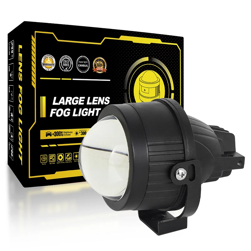 Three-inch mixed three-color Led car fog light four-corner u-shaped car universal bracket