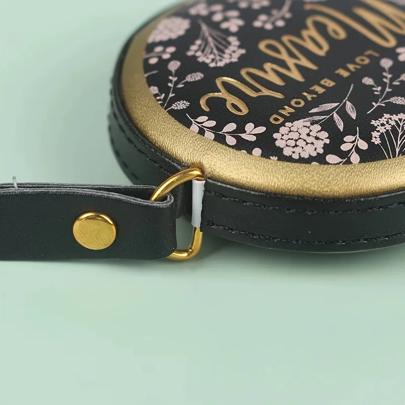 1 قطعة 1.5 متر ريترو ستايل محمول قابل للسحب بولي Leather الجلود شريط قياس صغير-مقياس دقيق سنتيمتر وبوصة ، تصميم الحنين ، C