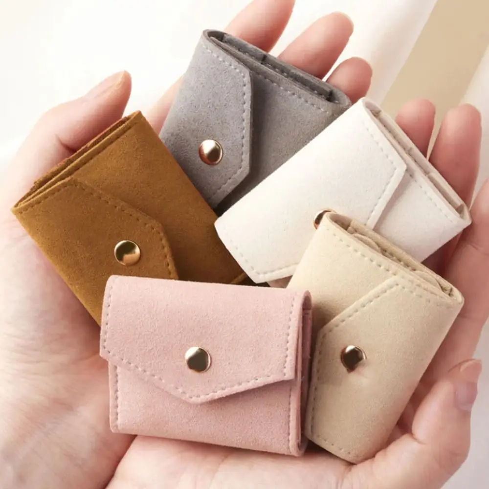 

Solid Color Velvet Jewelry Display Bag Jewelry Display Container Necklace Ring Bag Portable Jewelry Case Earring Organizer Women