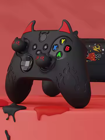 PlayVital Cute Demon Silicone Cover for Xbox Series X/S Controller (Xbox Core Wireless Controller) with Thumb Grip Caps