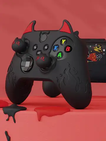 PlayVital Cute Demon Silicone Cover for Xbox Series X/S Controller (Xbox Core Wireless Controller) with Thumb Grip Caps