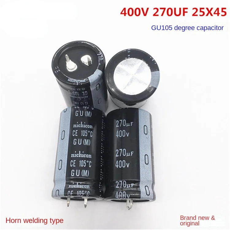 (1PCS) 400V270UF 25X45 Nichicon electrolytic capacitor 270UF 400V 25 * 45 105 degrees