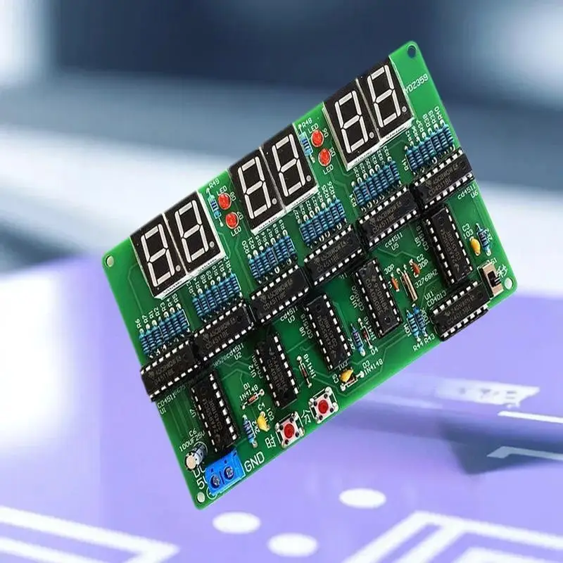 1 Set 2025 New 6 Digits DIY Clock Kit Auto Display Time DIY Alarm Clock Soldering Practice Kit for Students and Diyers image 3