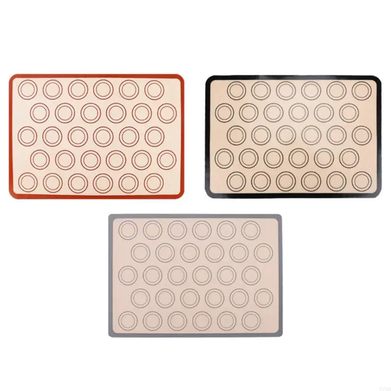 

97QD Silicone Baking Mat Nonstick Fronts Round Brims Effortlessly Maintenance