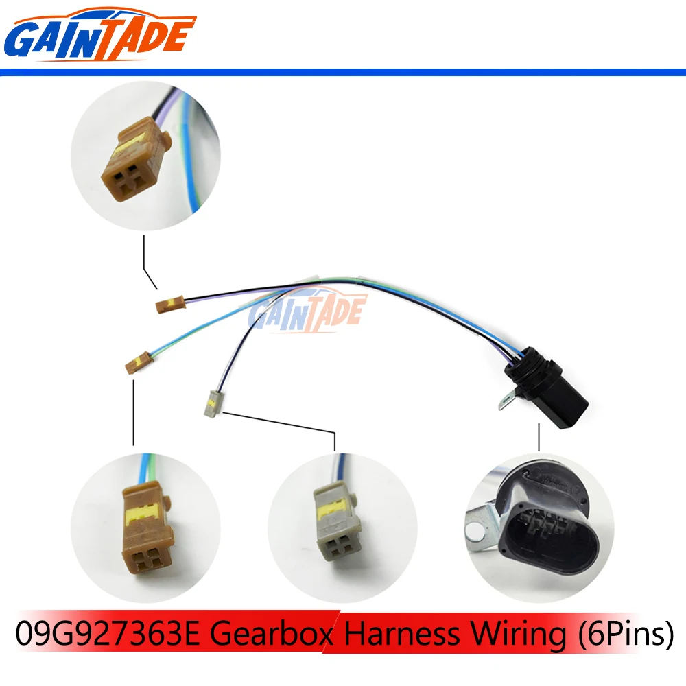 

09G927363E 09G Transmission Wiring Harness 6Pins For Audi A3 For Skoda Fabia For VW Golf Jetta Passat 6 Speed Gearbox Replace