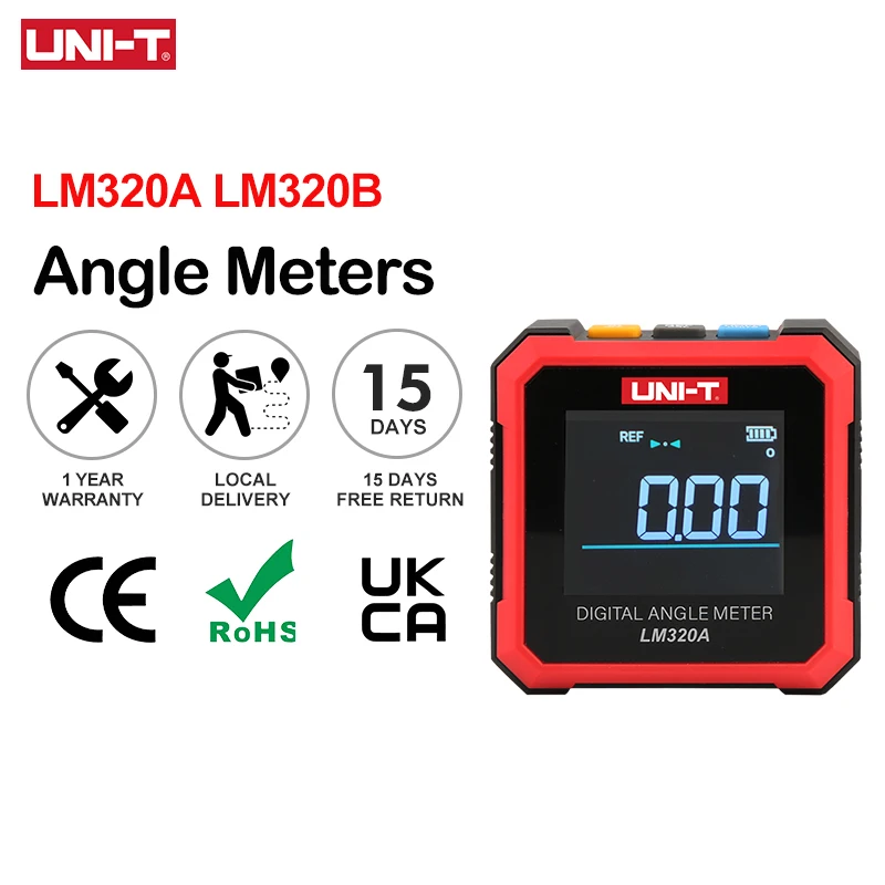 UNI-T LM320A LM320B Angle Meter Magnetic Inclinometer Digital Protractor Angle Finder Bevel Box Angle Measurement Tool