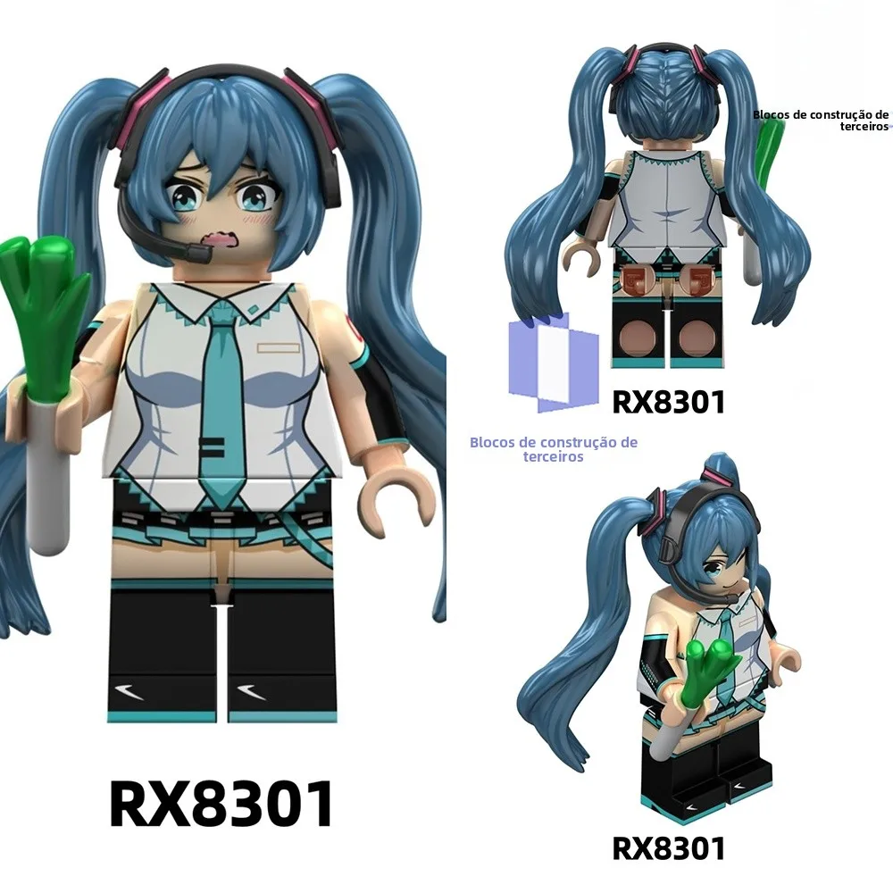 教育アニメ周辺モデル組み立てブロックおもちゃ子供向け組み立て知育パズルおもちゃ未来のボーカロイドフィギュア