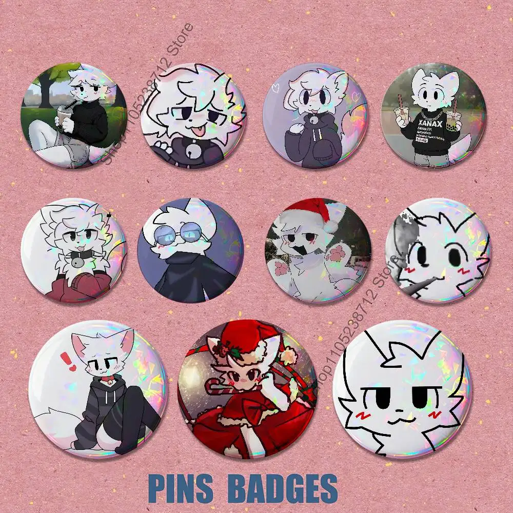 

B-Boykisser Silly Cat Button Lapel Anime Pin Badges Brooch Jewelry Decoration Gift 25mm 32mm 44mm 58mm 75mm