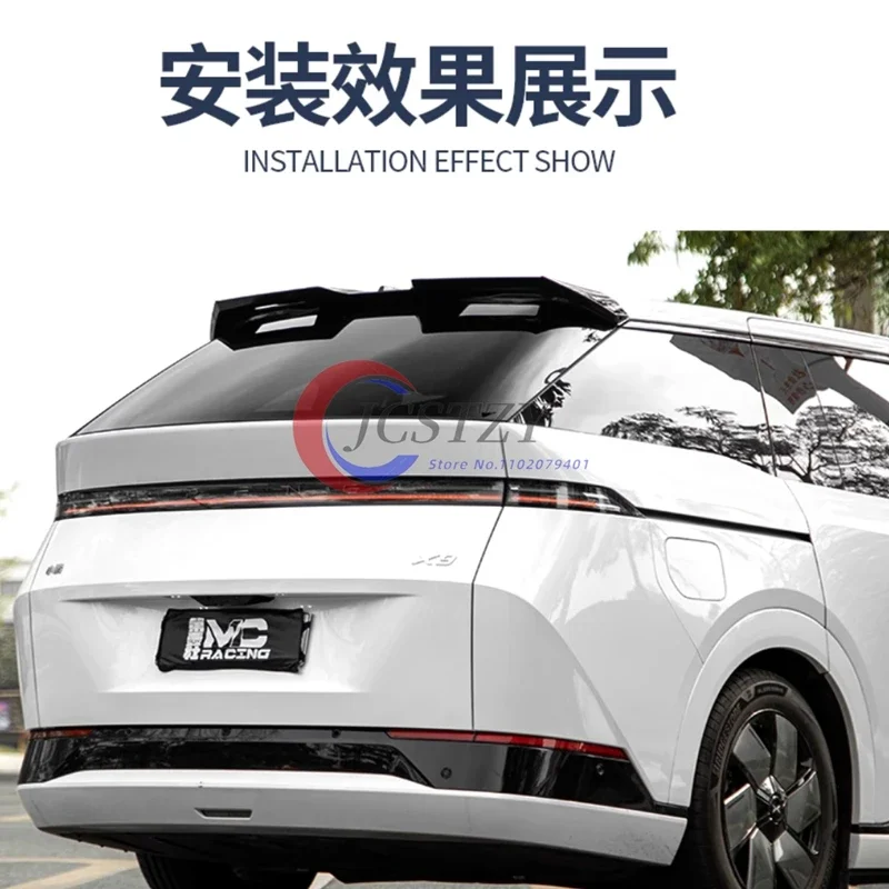 Car Roof Spoiler Fixed Wing Fit for Xpeng X9 Modified Auto MC Sports Tail Wing Large Rear Wing Car Exterior