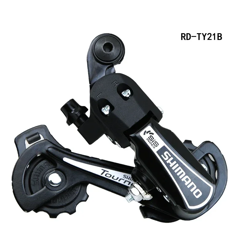 RD-TY21-B-SS GS Mountain Bike 6 Speed Rear Derailleur Short Cage Black/Silver Iamok Bicycle Parts