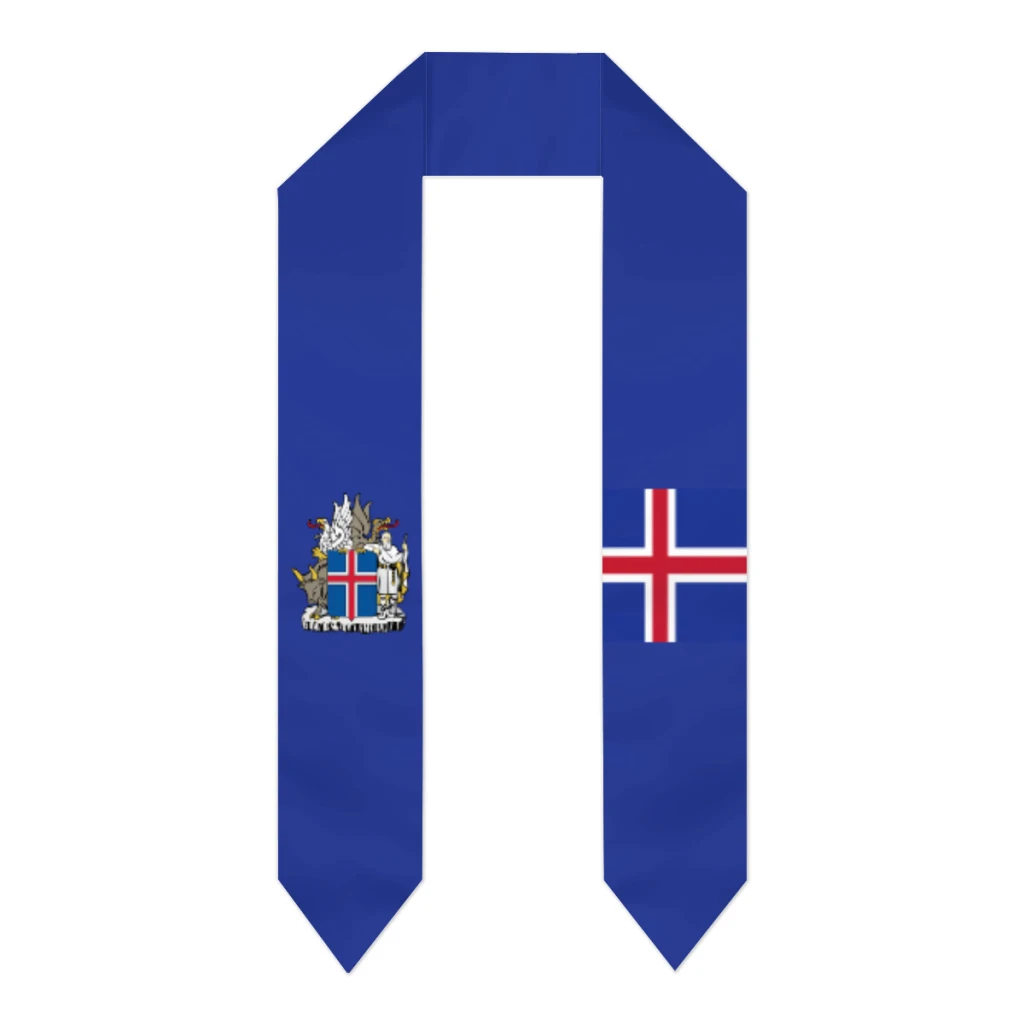 

Iceland Flag Thick Graduation Sash Stole Scarf Double Sided Honor Stole For Graduation Students Class Of 2025