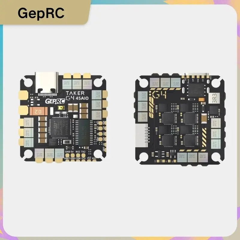 

GEPRC TAKER G4 45A AIO FC ESC - 2-6S FPV Drone Flight Controller, G473 MCU, Betaflight Compatible for Freestyle/Racing Quadcopte