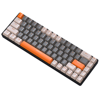 K68 Dual Mode Wireless Mechanical Keyboard Hot-Swappable 60% Mini 68-Key Red Switch for PC IPhone IPad,K68 Keyboard