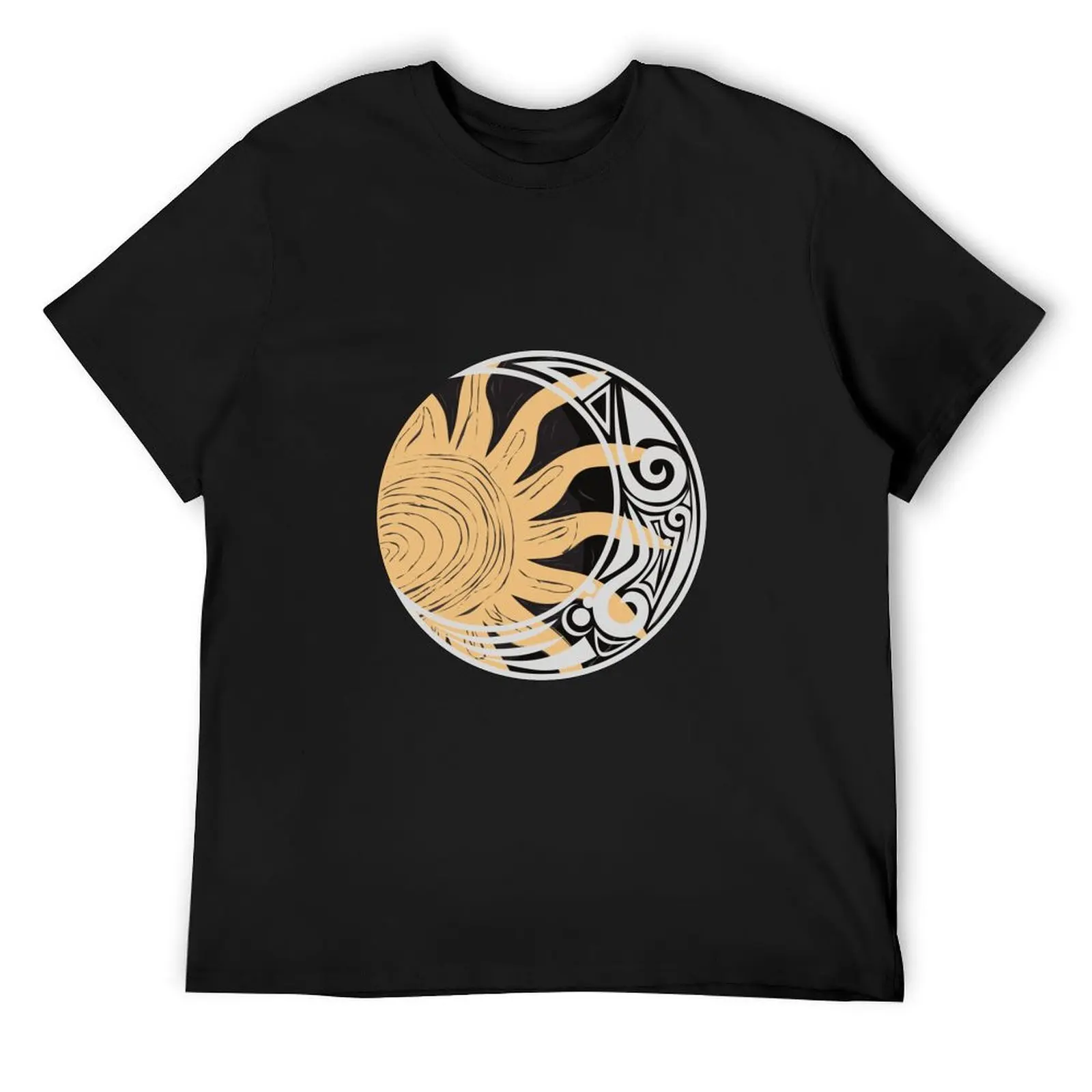 Sun and Moon T-Shirt oversizeds blanks clothes for men