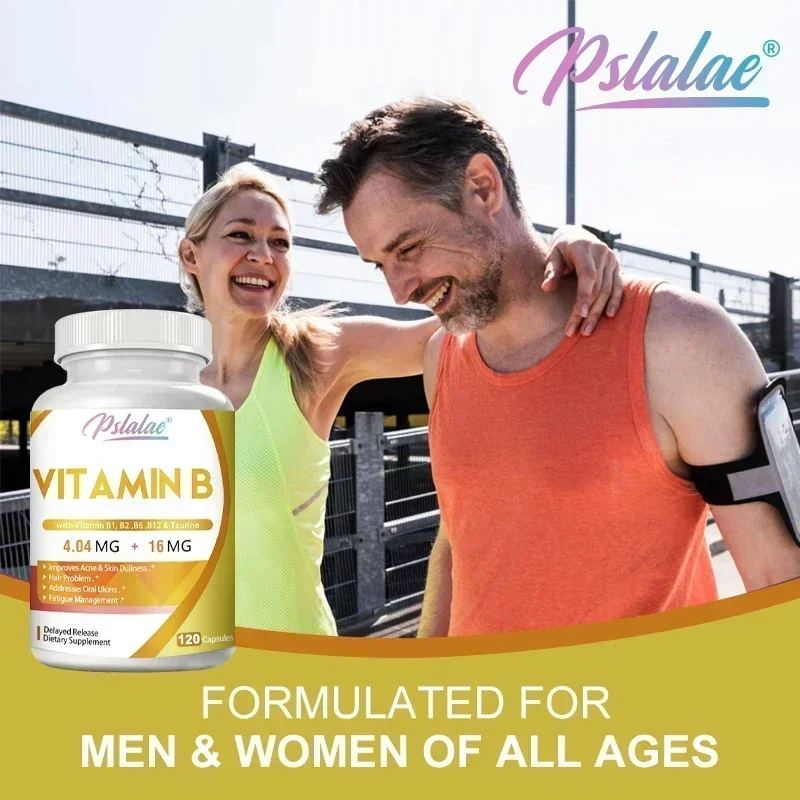 Vitamin B Capsules - B-complex Vitamin Supplement To Support Energy Metabolism, Nervous System Support, Brain, Heart HealthSuppl