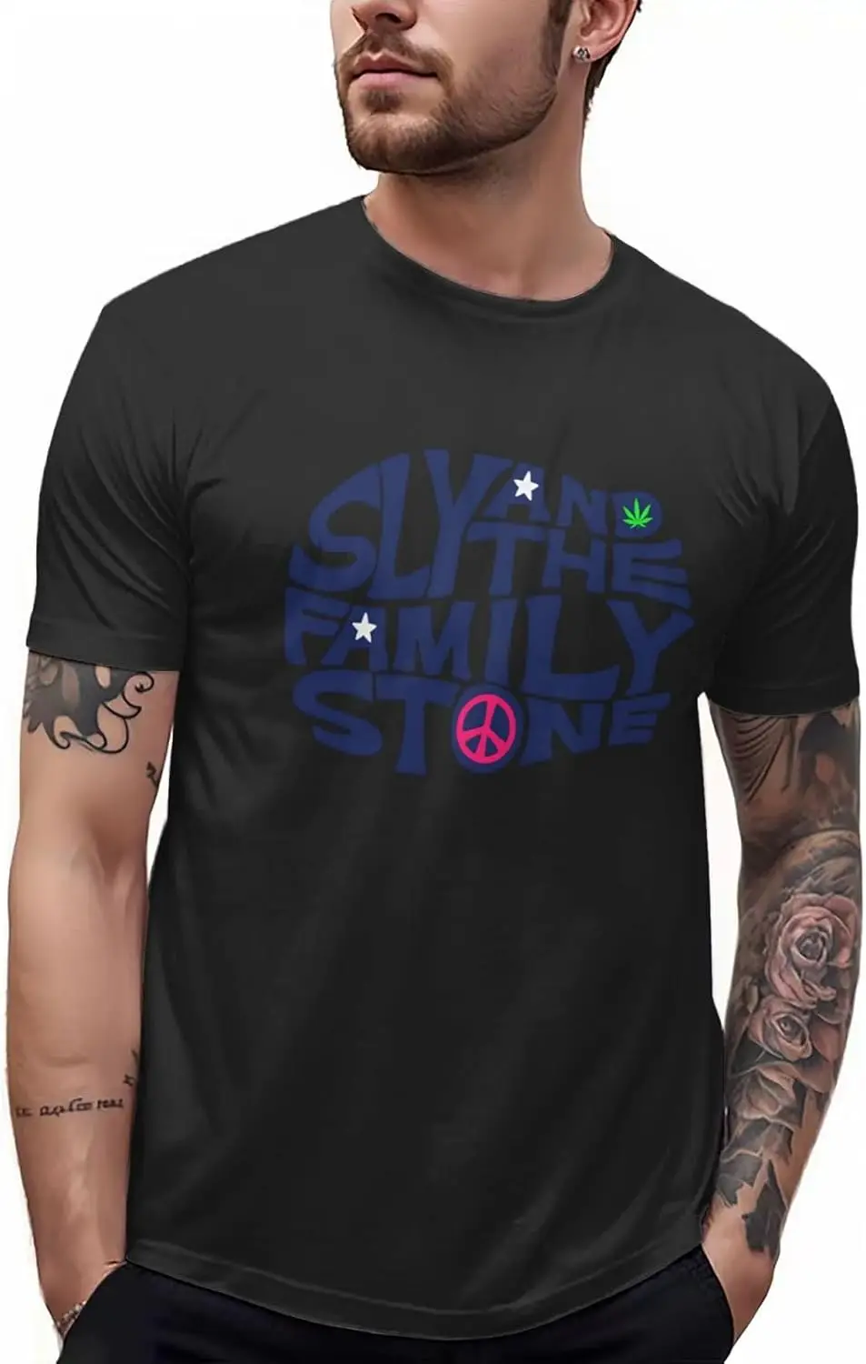

Sly Rock and The Family Music Stone Band T Shirt Men's Fashion Comfort Tee Cotton Loose Short Sleeves Tshirt