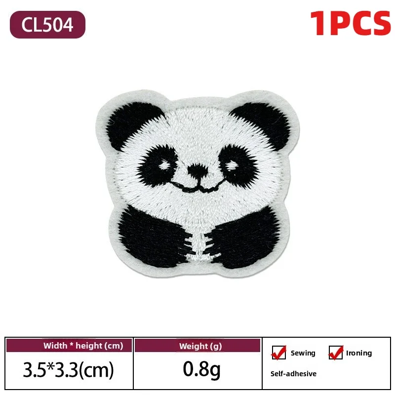 Rabbit Panda 1PCS Diamond Cartoon Bear Hand-Sewn Embroidery Patch for Clothes Bag Decoration Iron on Label Applique