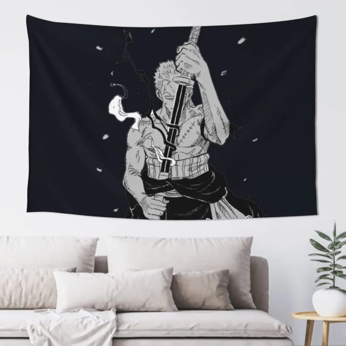 Zoro king of hell Tapestry Carpet Wall Decoration Aesthetic Bedrooms Decorations Wall Deco Tapestry