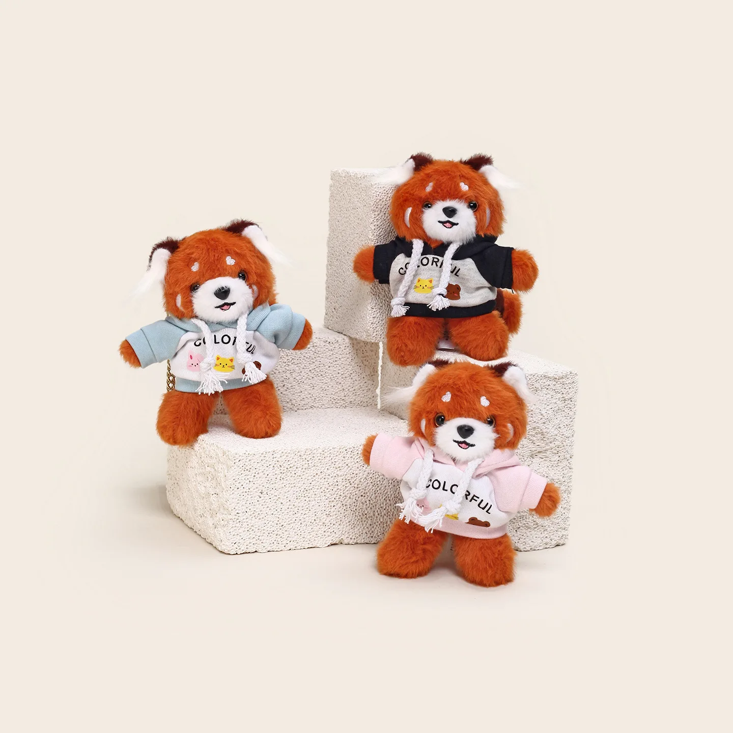 Plüsch-Schlüsselanhänger mit Bärenmotiv, niedlicher Taschenanhänger, Puppen-Schulranzenanhänger, dekorative kleine Figur, Geschenk.