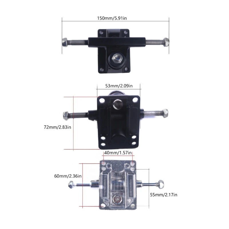 1 Pasang Skateboard Roda Braket Pengganti Aluminium Skateboard Truk Mudah Digunakan Dropship