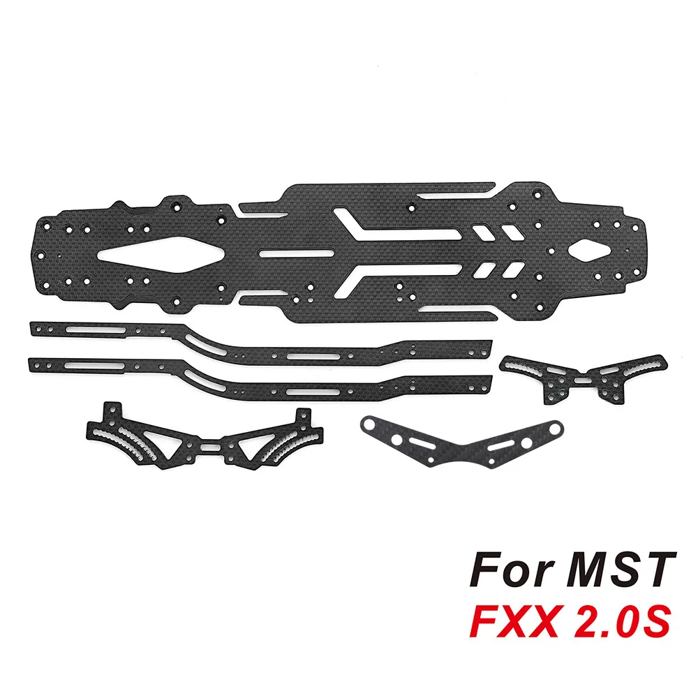 Carbon Fiber Damper Stay Lower Deck Chassis Kit for MST FXX 2.0 S 1/10 Drift Car