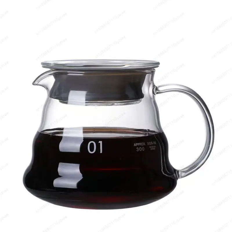 

Графин для кофе в форме облака, термостойкий стеклянный горшок для совместного использования со шкалой, графин для капельницы для домашнего пивоварения