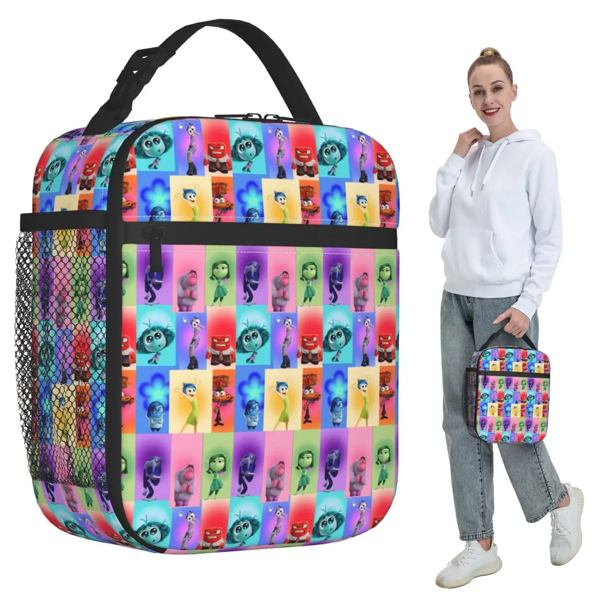 

Inside Out Character Cartoon Insulated Lunch Bag for Women Office Cooler Thermal Food Box Tote Leakproof Lunch Boxes Container