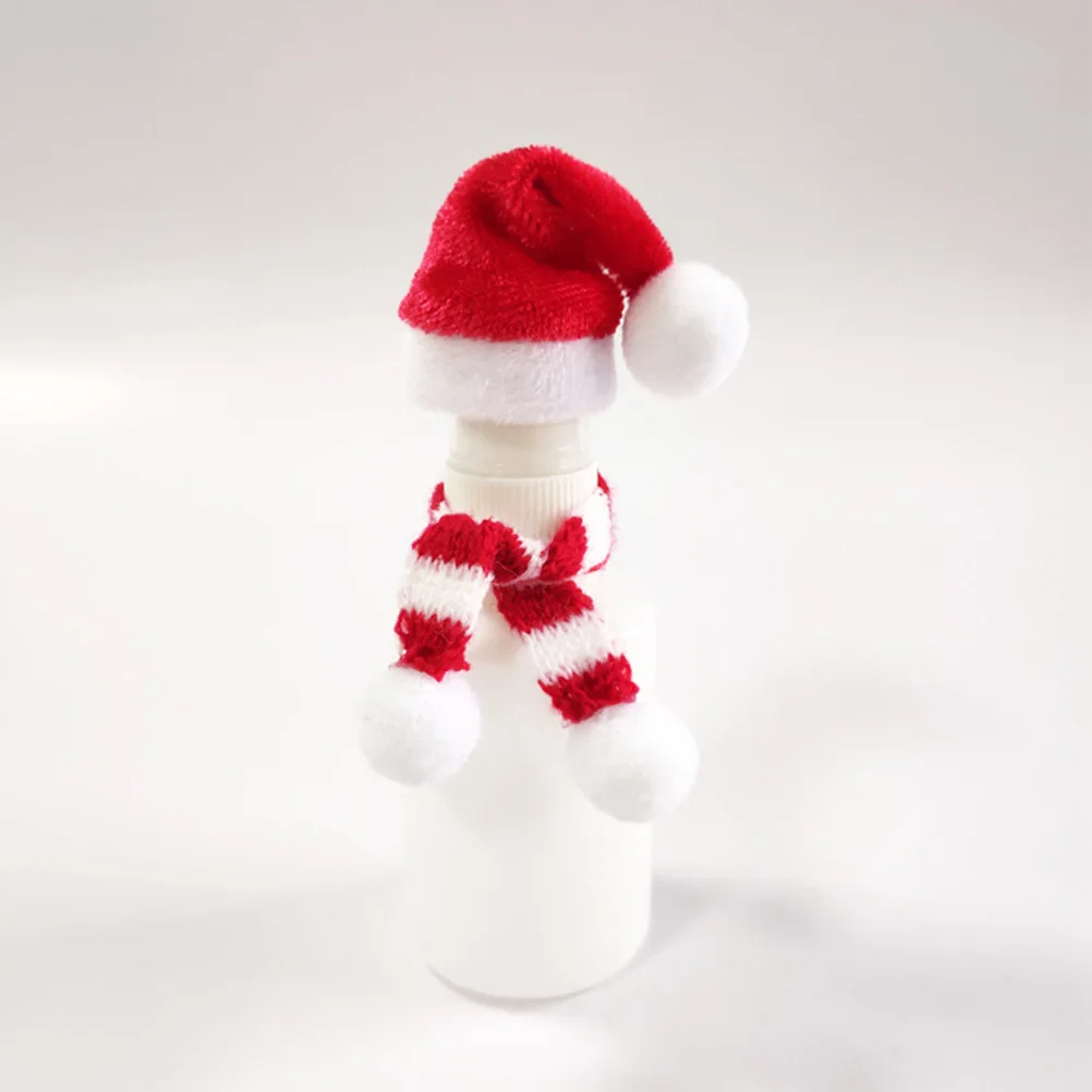 

5pcs Knitted Scarf Winter Shawl Xmas Ornaments Tiny Scarves Crafts Ladies Fashion Soft Warm Premium Material Christmas