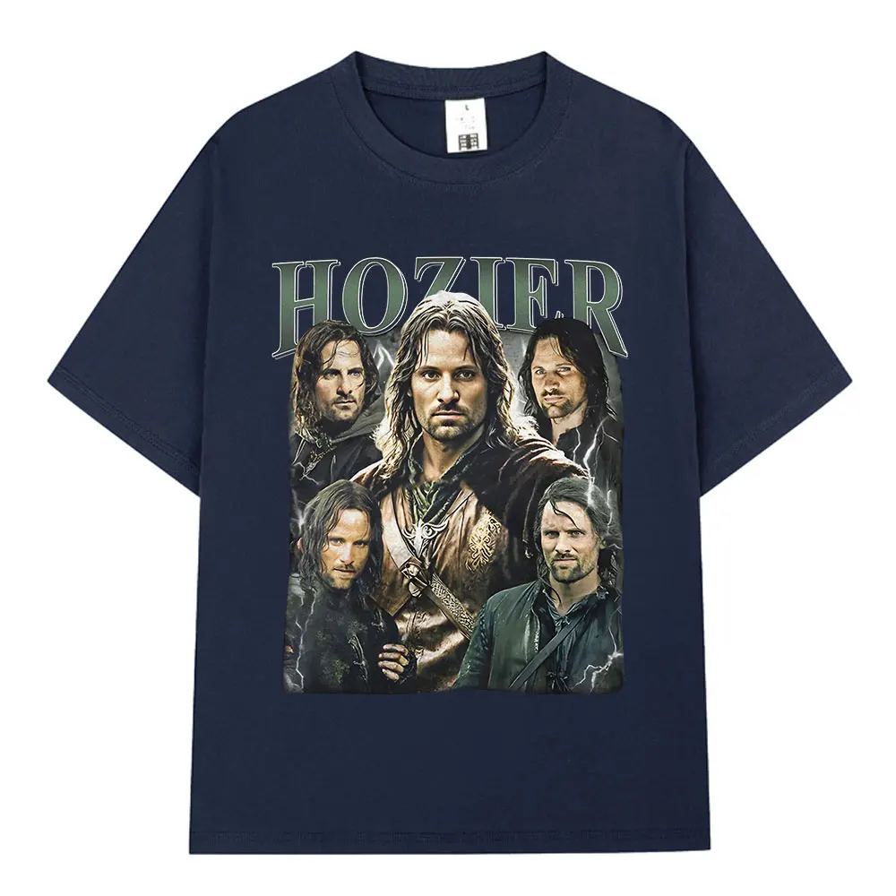 Custom Hozier Funny Meme Aragorn Graphic T Shirt Men Women Hip Hop Harajuku Short Sleeve T-shirt 100% Cotton Casual Oversized Te