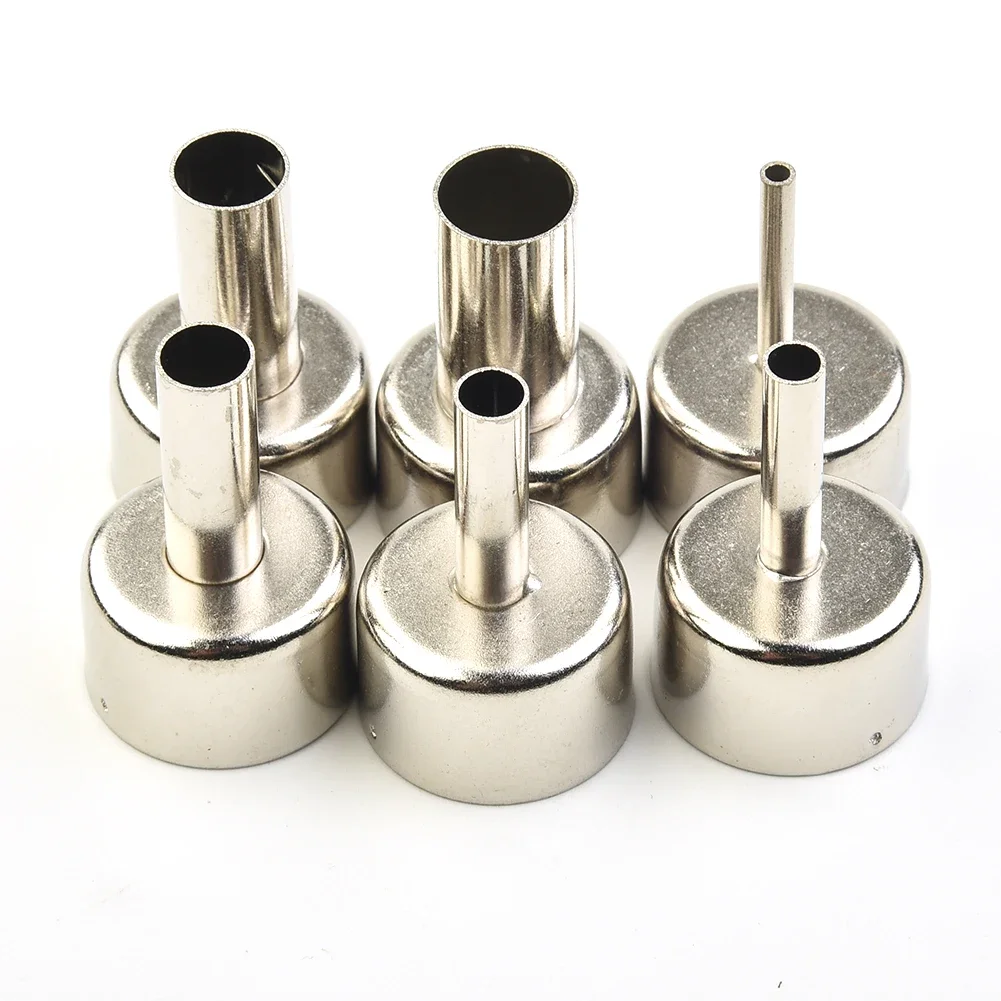 Hot Air Tool Nozzle High qualit Soldering Station Welding Heat Resistant Silver Stainless steel Sprayer 6pcs Part