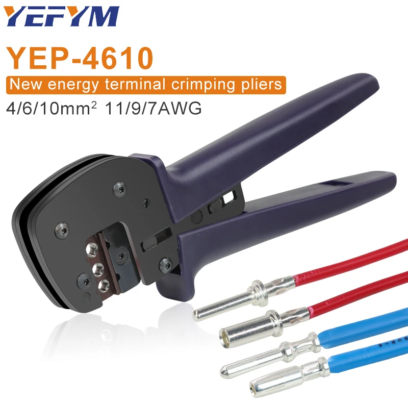 

Новые энергетические/сверхмощные обжимные клещи для стартера YEP-4610 6-10мм ²/11-7AWG вертикальный обжимной Электрический инструмент YEFYM