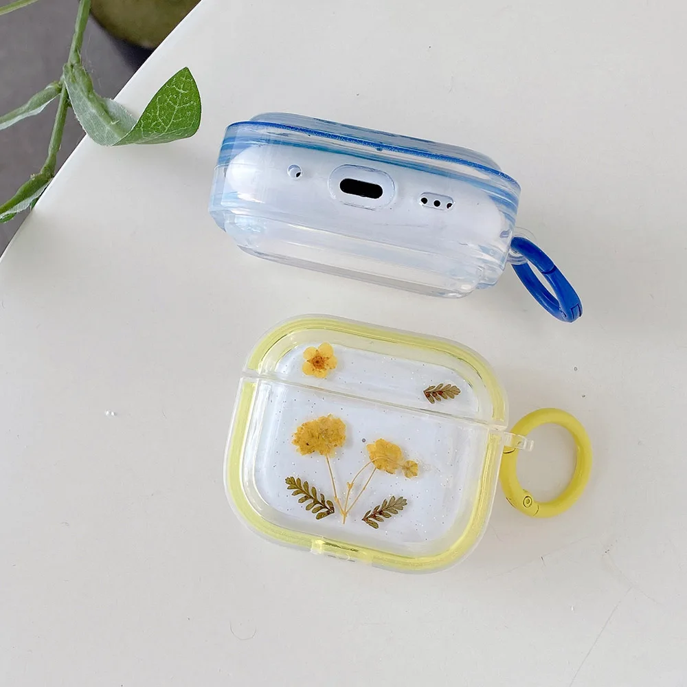 Прозрачные силиконовые наушники в виде цветов для Apple Airpods 1 2 3 Pro 2-го поколения, модные цветочные беспроводные наушники