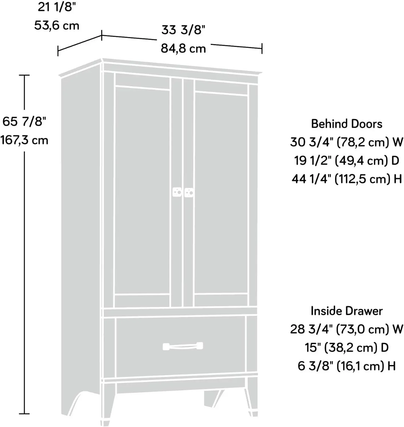[Begrenztes Malangebot, jetzt kaufen! ]Carson Forge Armoire, Washington Cherry-Finish