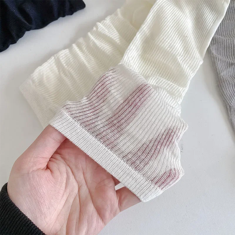 Korean Fashion Women Socks Summer Thin Mesh Breathable Harajuku Crew Socks JK Japanese Style Solid Color Girls Loose Long Socks image 5