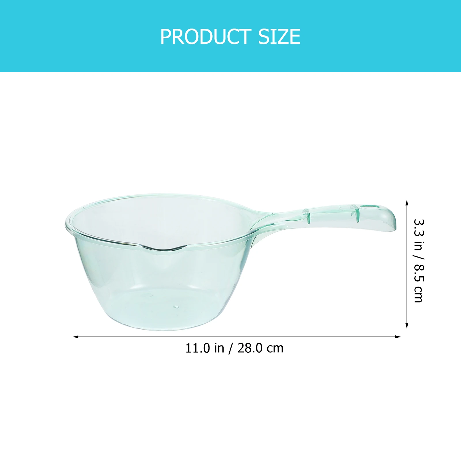 

3pcs Water Ladle Household Reusable Plastic Bath Tool Ergonomic Long Handle For Home Hotel Canteen Use Portable