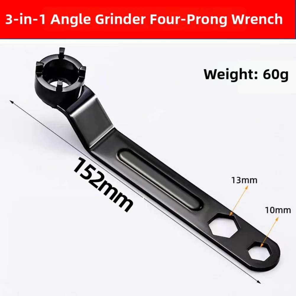 

Grinder Removal Tool Angle Grinder Wrench Workshop Repair High Carbon Steel Heat Treated Chrome Plated Four-claw Design