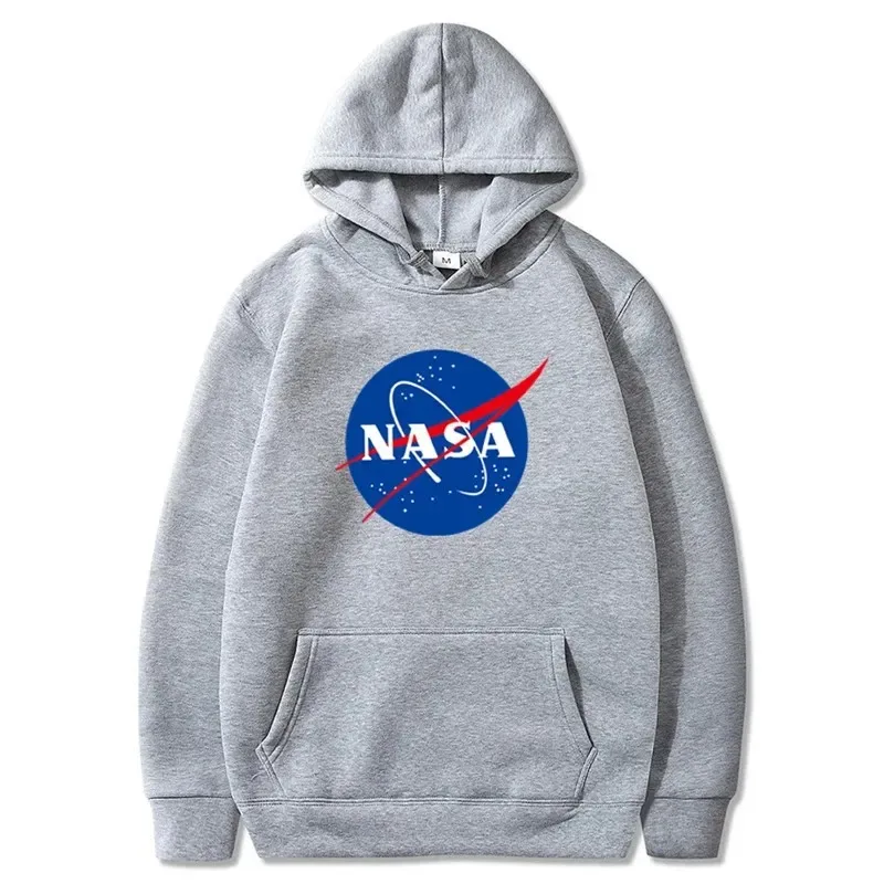 New NASA printed hoodie sweatshirt autumn men\'s and women\'s hoodie fashion casual hip hop street undershirt sports hoodie set