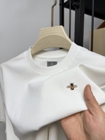 New high-end brand cotton men's round neck short sleeve T-shirt summer fashion original bee embroidery boutique Korean style top
