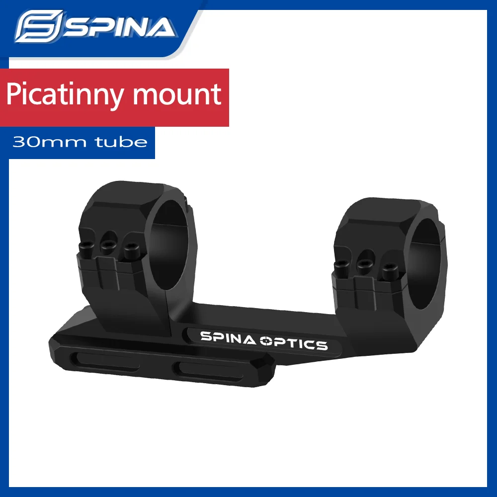 

SPINA OPTICS 77075-T6 Aerospace Aluminum 30mm Tube Scope Ring Mount Base Picatinny Rail Mount High Strength Seismic Recoil