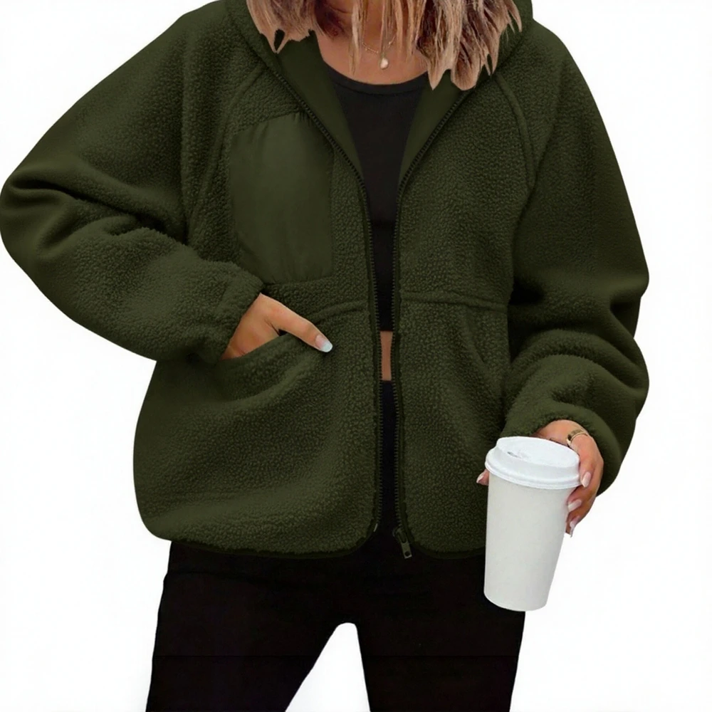 

Повседневное плюшевое пальто, зимняя одежда, женская модная верхняя одежда, удобный мягкий материал, стиль без украшения